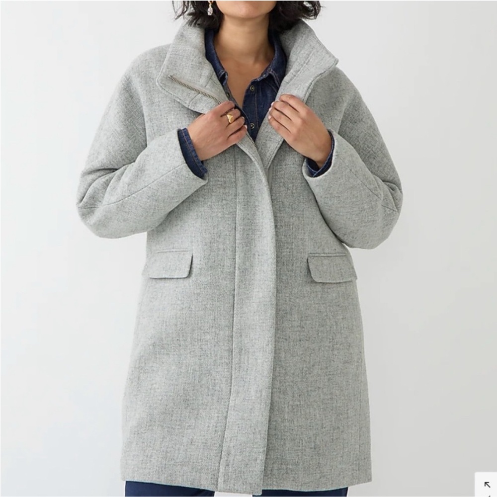 J. Crew cocoon coat in Italian stadium-cloth wool. Size 8